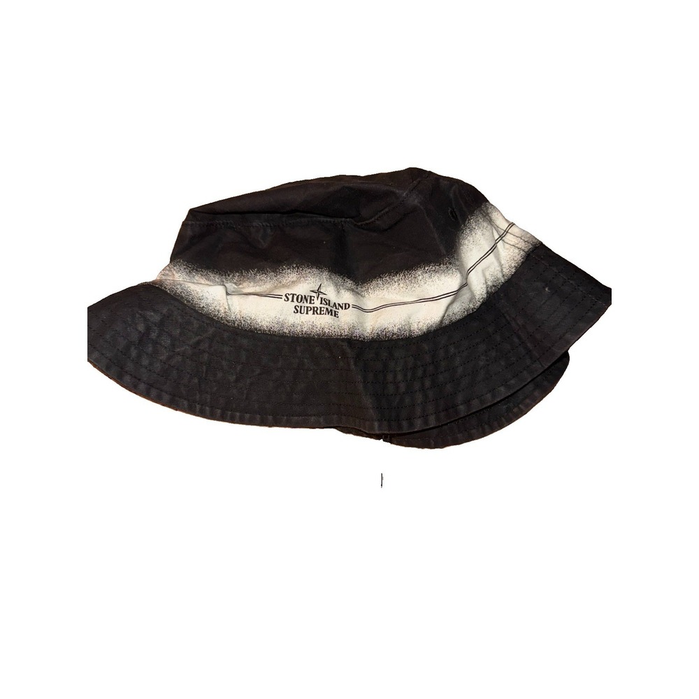 Supreme/Stone Island Crusher Hat Black White Sz M/L SS22 Authentic New